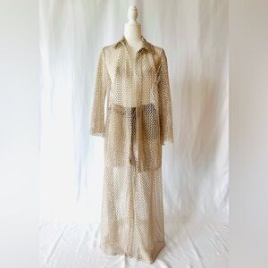 Custom Made Cabaret Big Hole Mesh Set by Colombian Designer Alicia Bilbao